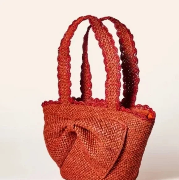 Kate Spade X Target Raffia Bow Tote Bag NWT - Picture 4 of 8